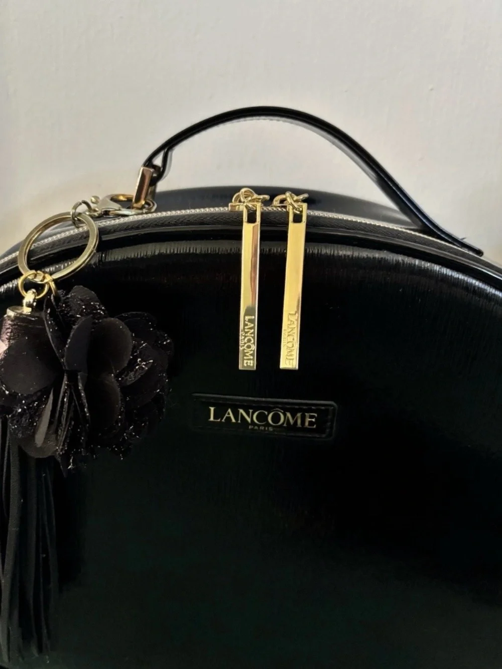 Lancôme Paris Women’s Large Black Makeup Cosmetic Case Bag Lot Storage Travel